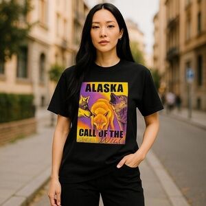 Vintage 90’s ALASKA Call Of The Wild Wolf Graphic T-Shirt S